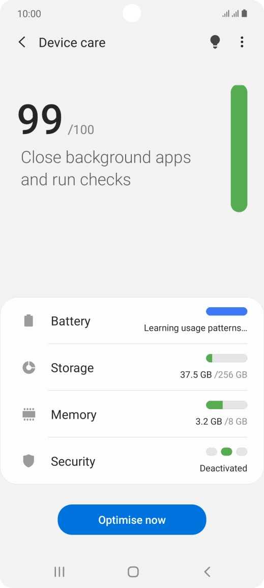 Press Battery.