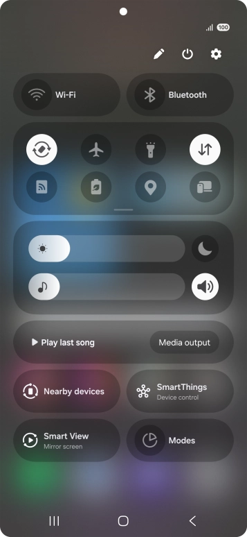 Press the settings icon.