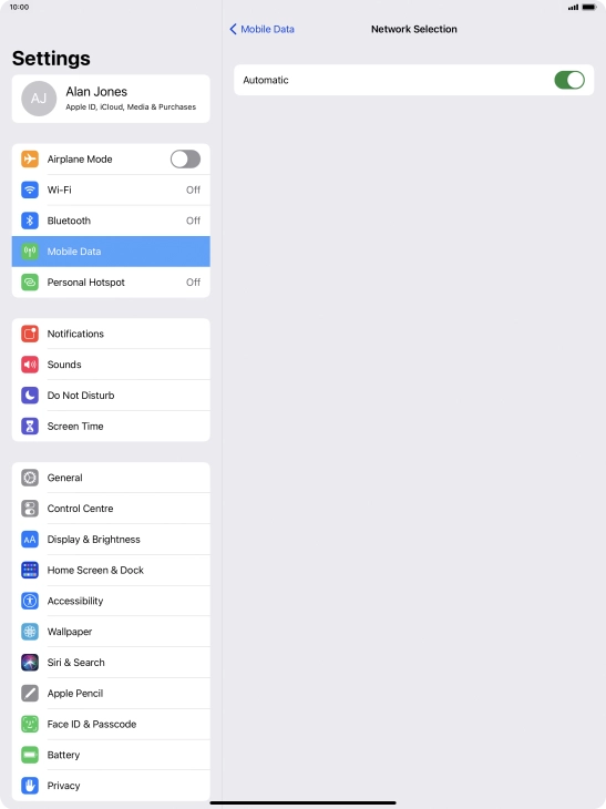 Press the indicator next to 
