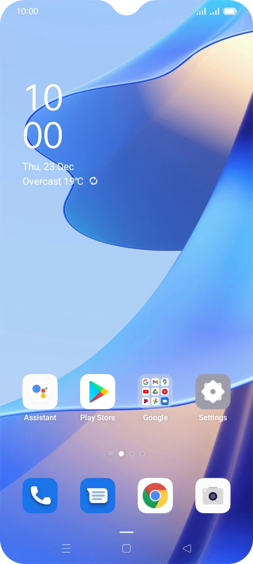 Slide your finger upwards on the screen.