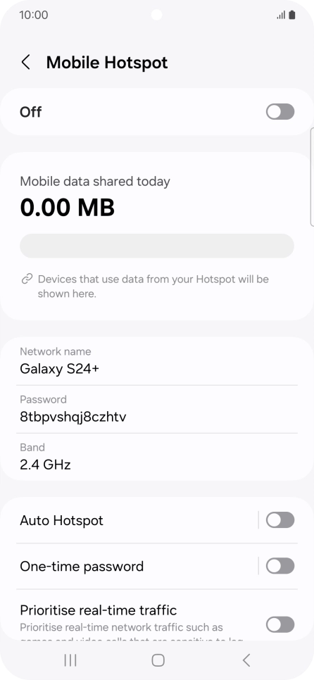 Press Network name.