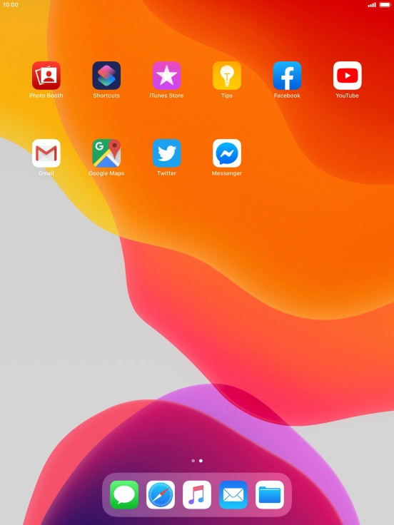 Press and hold any app.