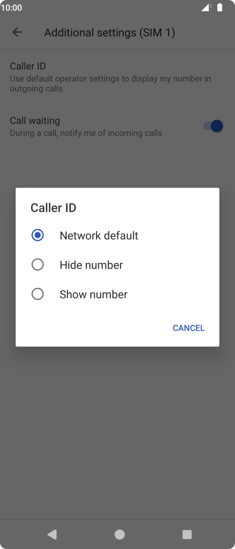 Press Show number to turn on caller identification.