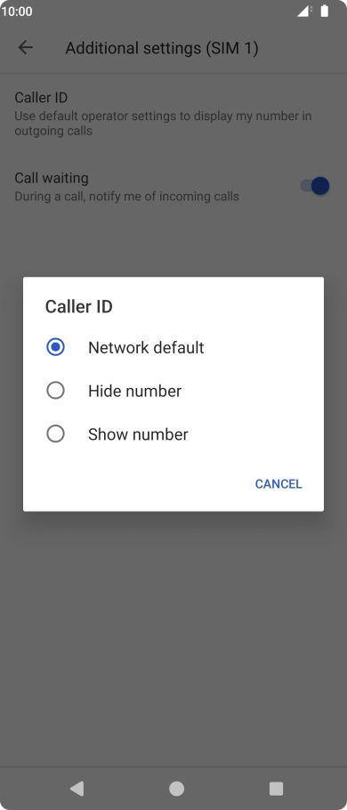 Press Show number to turn on caller identification.