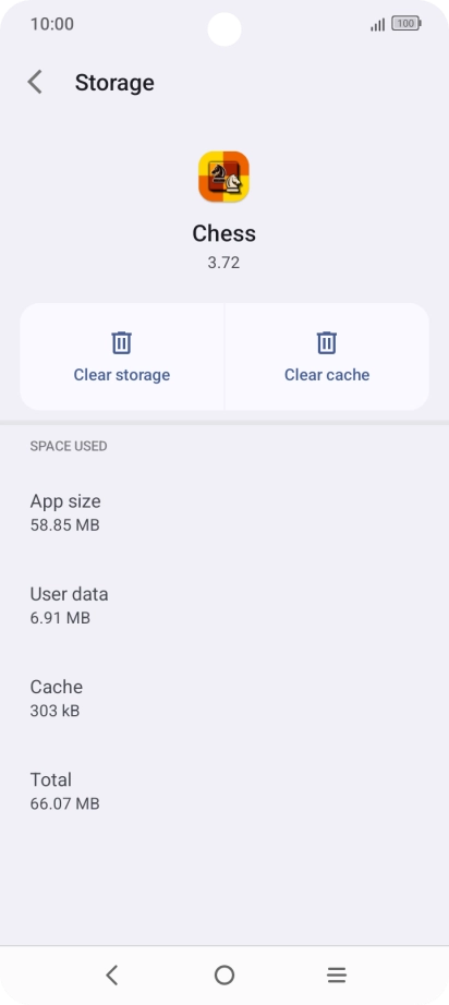 Press Clear cache.