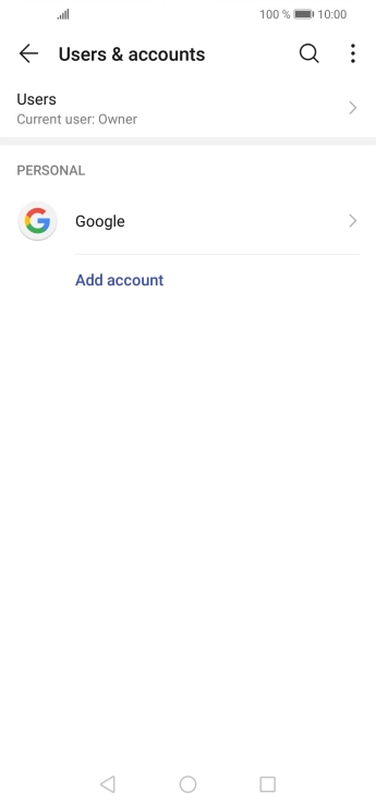 Press Add account.