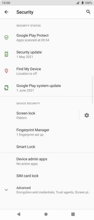 Press Screen lock and key in the current phone lock code.