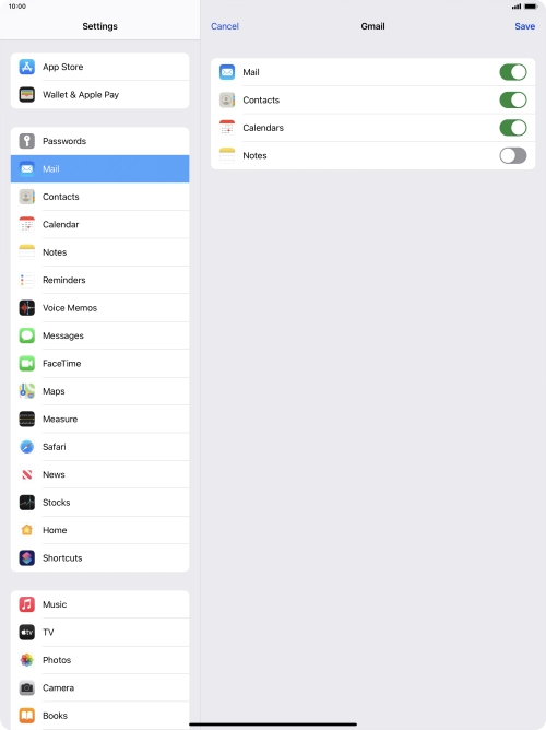 If this screen is displayed, you email account has been recognised and set up automatically. Follow the instructions on the screen to key in more information and finish setting up your tablet.