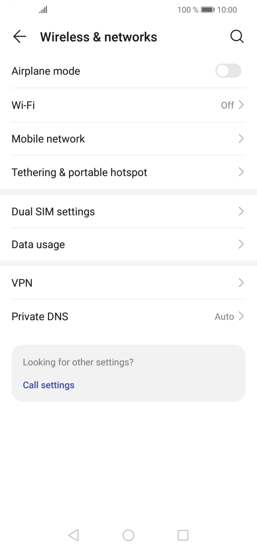 Press Data usage.