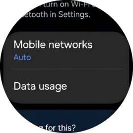 Press Data usage.
