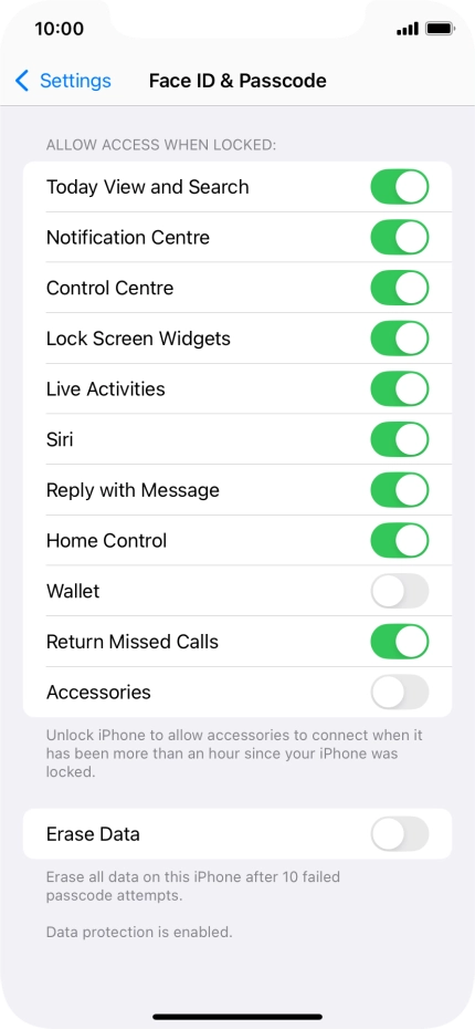 Press the indicator next to 