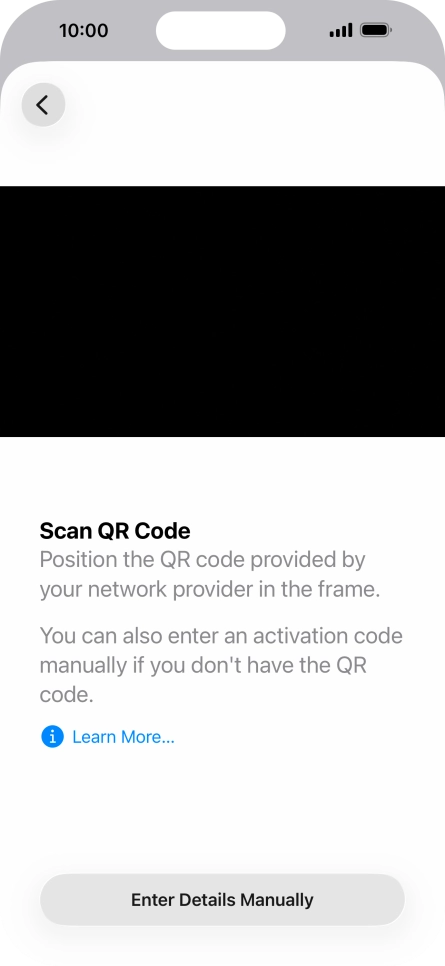 Place the QR code you've received inside the phone camera frame to scan the code.