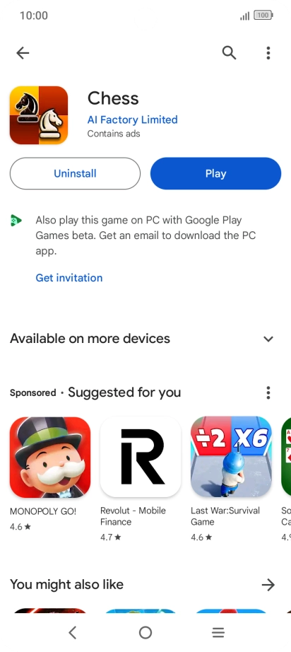 Press the Home key to return to the home screen.