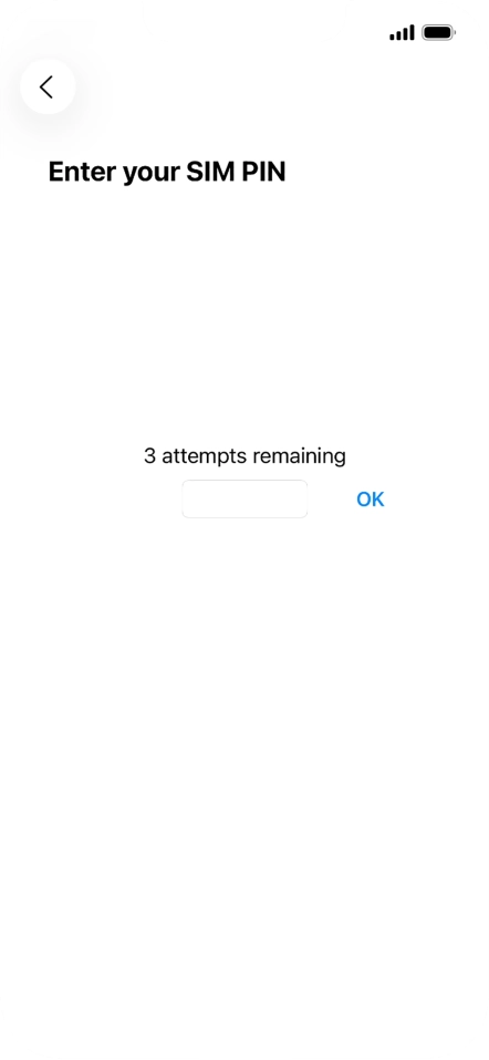 If your SIM is locked, key in your PIN and press OK. The default PIN is 1111.