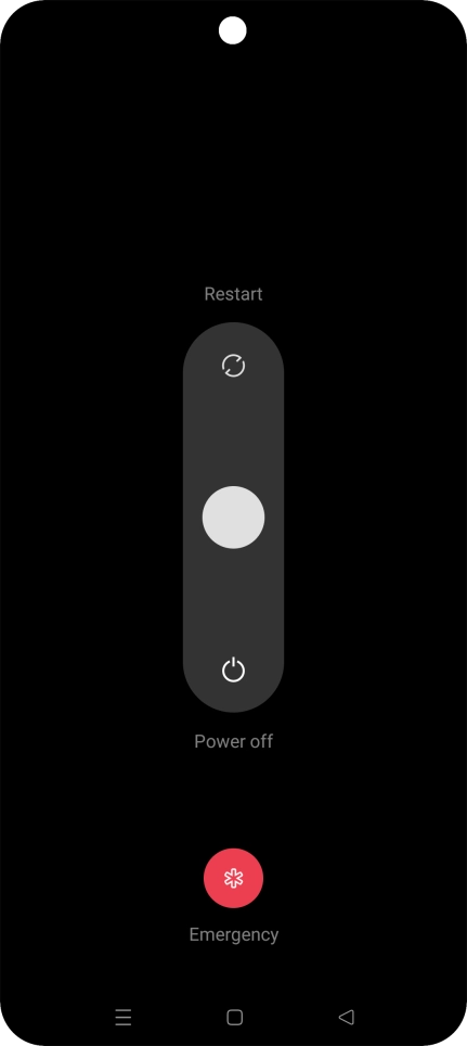 Press and drag the circle downwards.
