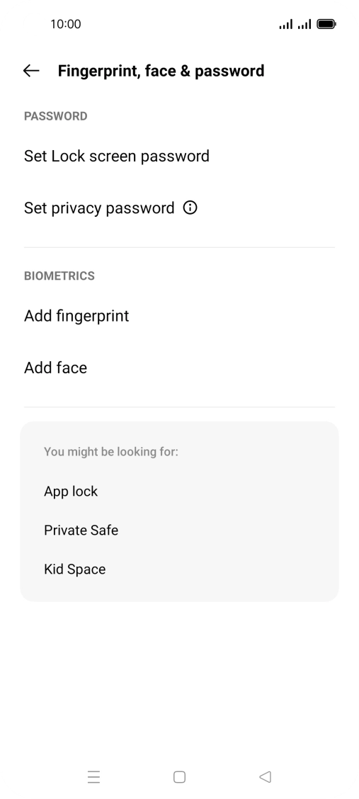 Press Add fingerprint.