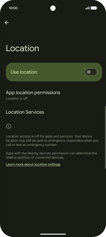 Press the indicator next to 