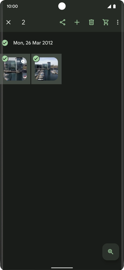 Press the share icon.