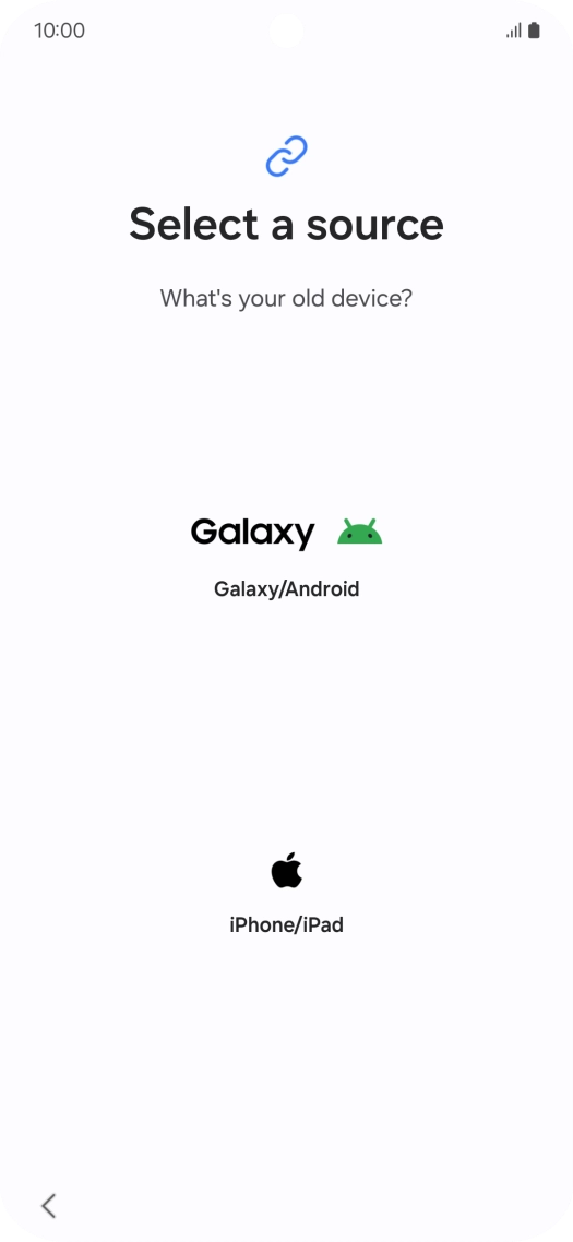 Press the required setting and follow the instructions on the screen to transfer the content from another phone.