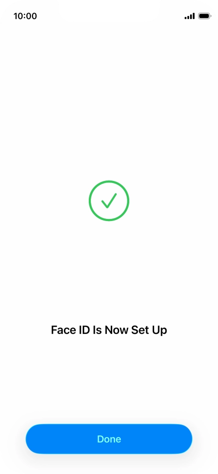 Press Done. If you haven't previously selected a phone lock code, key in a code of your own choice twice.