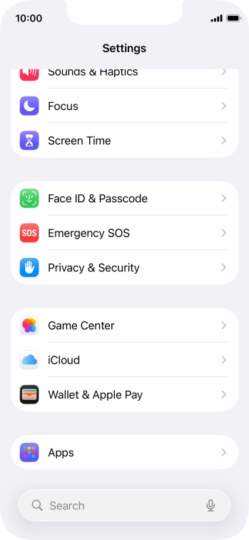 Press Privacy & Security.