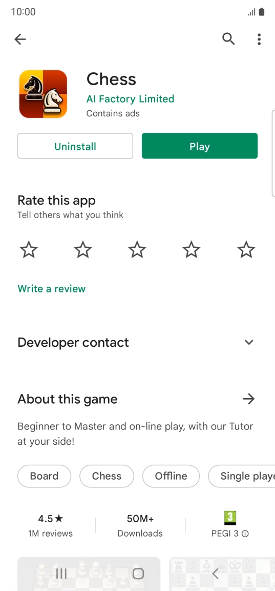 Press Uninstall.
