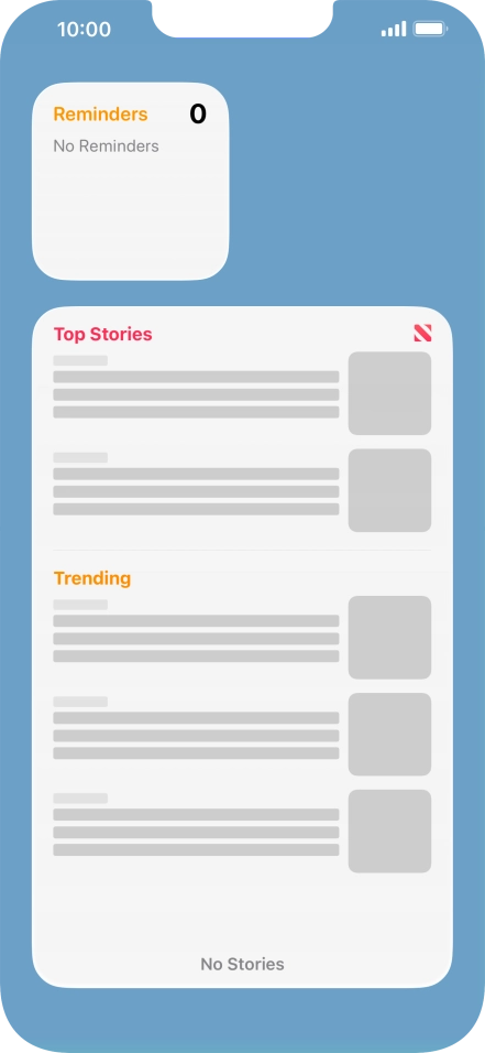 Press and hold the required Widget Stack.
