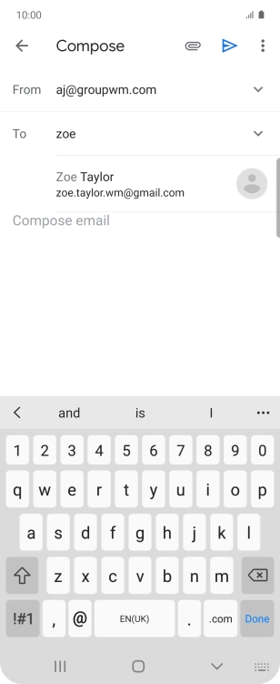 Press the required contact.