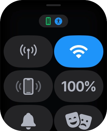 Press the find phone icon to send a signal to your phone.
