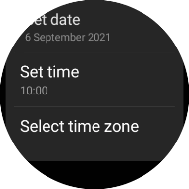 Press Set time.