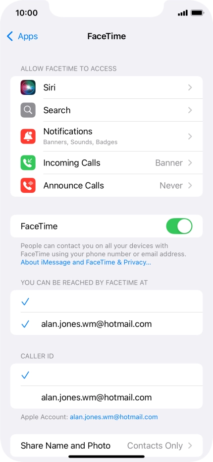 Press the indicator next to 