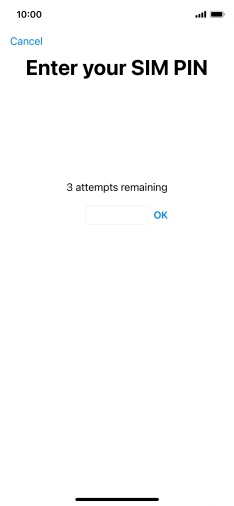 If your SIM is locked, key in your PIN and press OK. The default PIN is 1111.