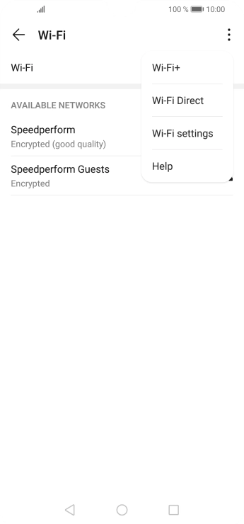 Press Wi-Fi+.