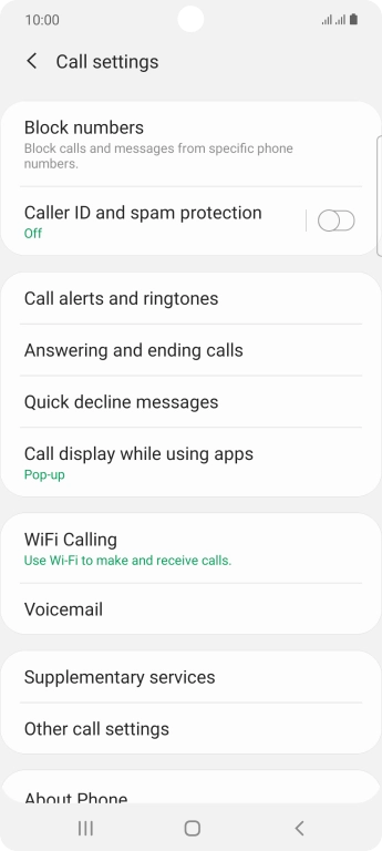 Press WiFi Calling.