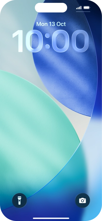 Slide your finger upwards starting from the bottom of the screen.