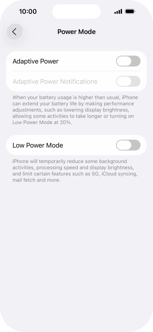 Press the indicator next to 