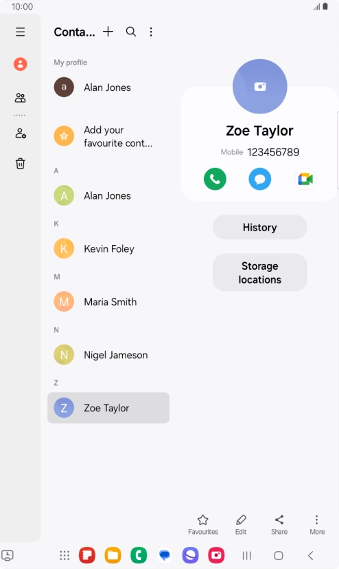 Press the Home key to return to the home screen.
