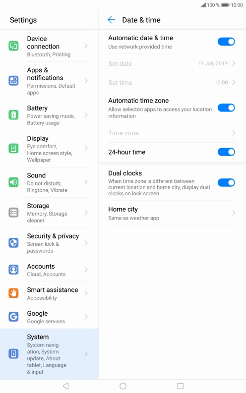 Press the Home key to return to the home screen.