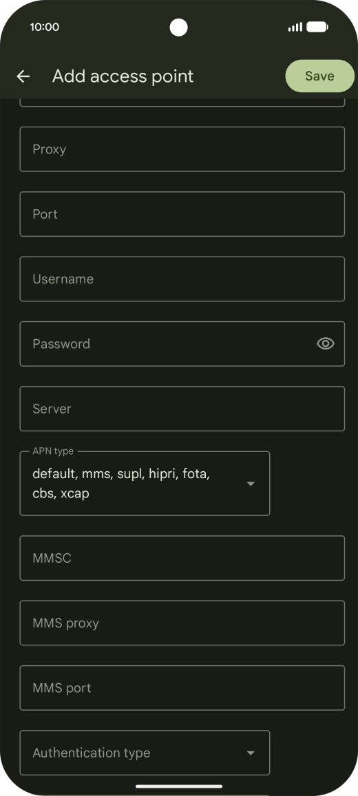 Press the drop down list next to 