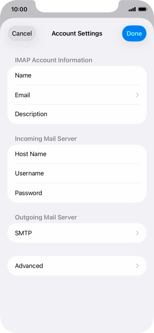 Press SMTP.