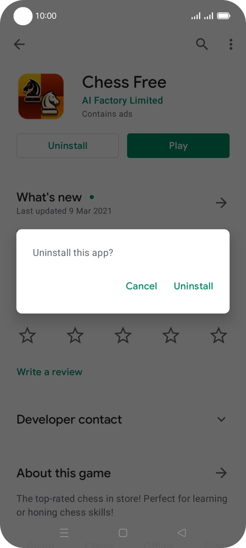 Press Uninstall.