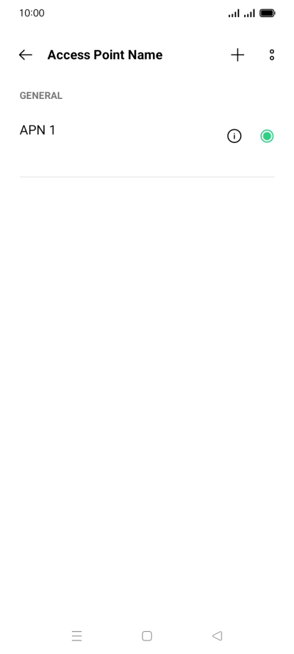 Press the new data connection icon.
