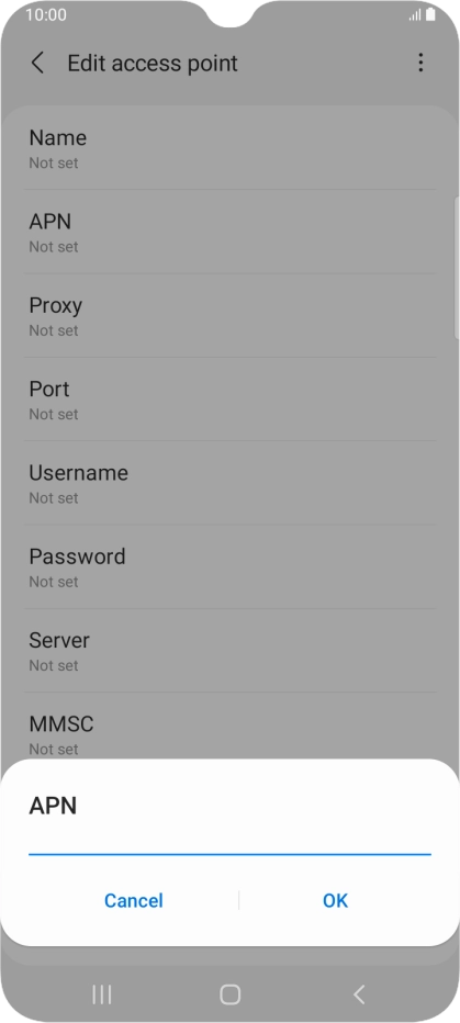 Key in everywhere and press OK.