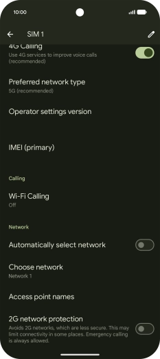 Press the indicator next to 