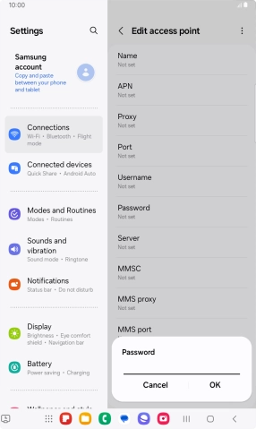 Key in secure and press OK.