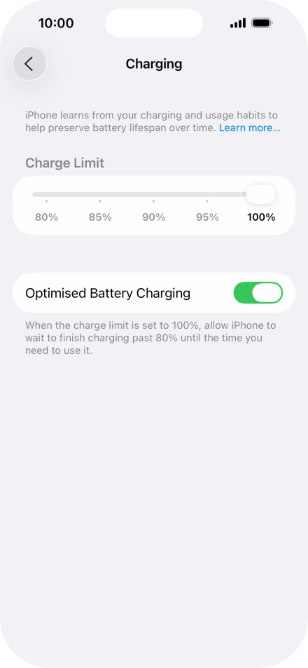 Press the indicator next to 