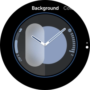 Slide your finger on the screen to change between the different designs.