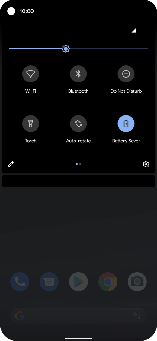Slide your finger upwards starting from the bottom of the screen to return to the home screen.