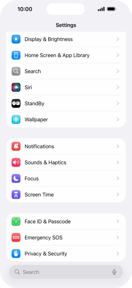 Press Screen Time and optionally select the required member of your family group.