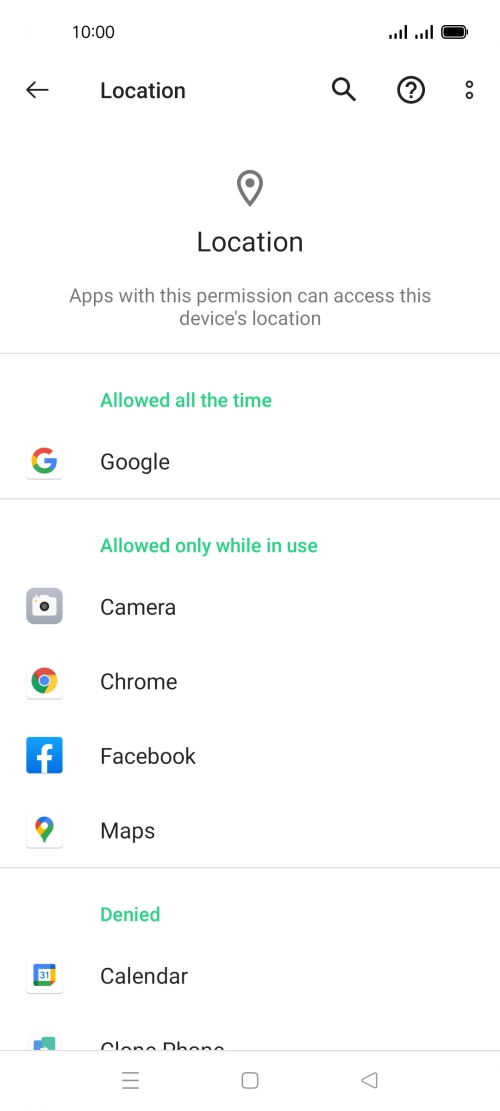 Press the required app.